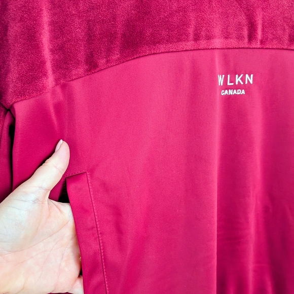 WLKN Burgundy Oversized Hoodie with Embroidered Logo – Size XS #132 - Picture 4 of 7